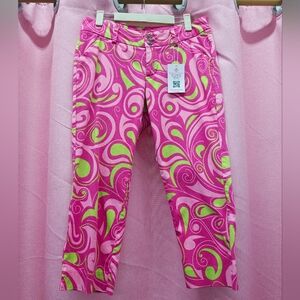 Loudmouth Women's Pink Golf Capri Pants Sz US4